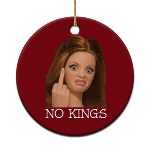 No Kings Ceramic Ornament Funny Disgusted Doll Face Meme TS12 1pc Red Print Your Wear