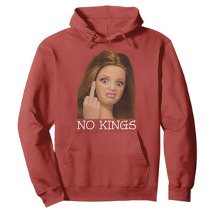 No Kings Hoodie Funny Disgusted Doll Face Meme TS12 Red Print Your Wear