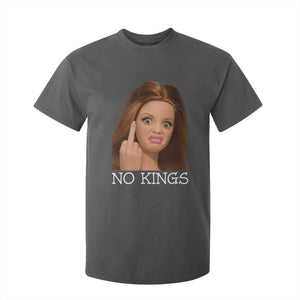 No Kings T Shirt For Kid Funny Disgusted Doll Face Meme TS12 Dark Heather Print Your Wear
