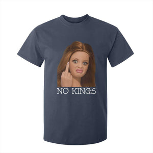 No Kings T Shirt For Kid Funny Disgusted Doll Face Meme TS12 Navy Print Your Wear