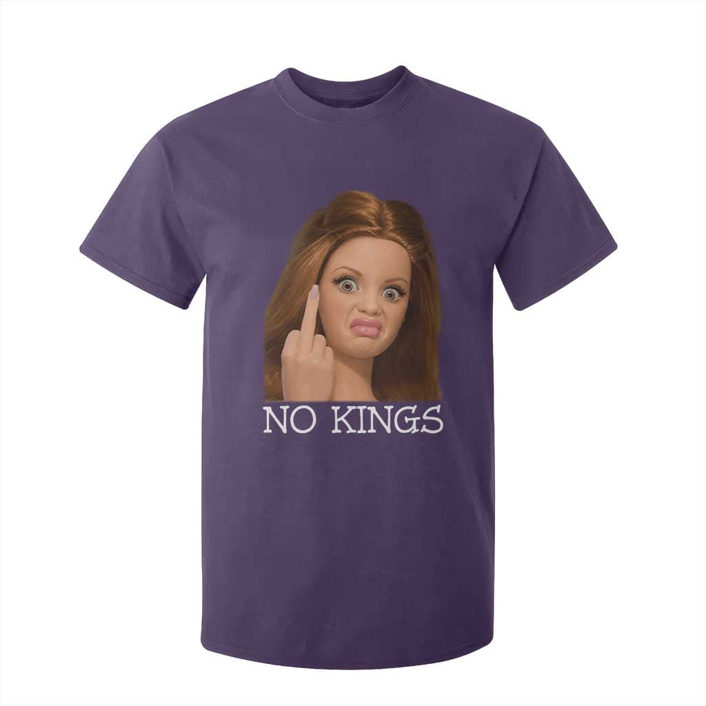 No Kings T Shirt For Kid Funny Disgusted Doll Face Meme TS12 Purple Print Your Wear