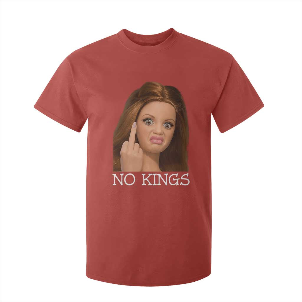 No Kings T Shirt For Kid Funny Disgusted Doll Face Meme TS12 Red Print Your Wear