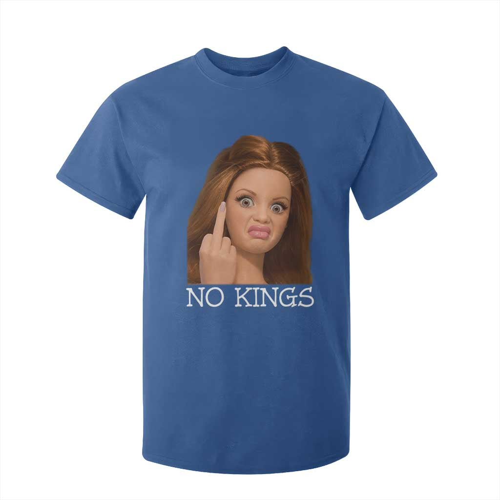 No Kings T Shirt For Kid Funny Disgusted Doll Face Meme TS12 Royal Blue Print Your Wear