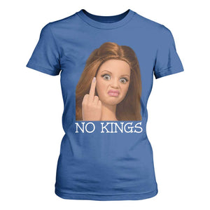 No Kings T Shirt For Women Funny Disgusted Doll Face Meme TS12 Royal Blue Print Your Wear