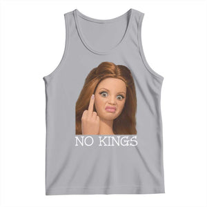 No Kings Tank Top Funny Disgusted Doll Face Meme TS12 Athletic Heather Print Your Wear