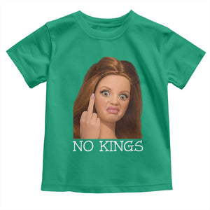 No Kings Toddler T Shirt Funny Disgusted Doll Face Meme TS12 Irish Green Print Your Wear