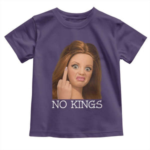 No Kings Toddler T Shirt Funny Disgusted Doll Face Meme TS12 Purple Print Your Wear
