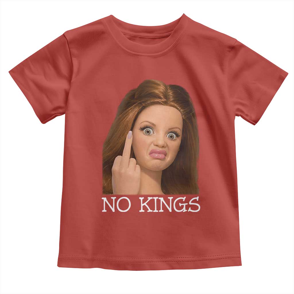 No Kings Toddler T Shirt Funny Disgusted Doll Face Meme TS12 Red Print Your Wear