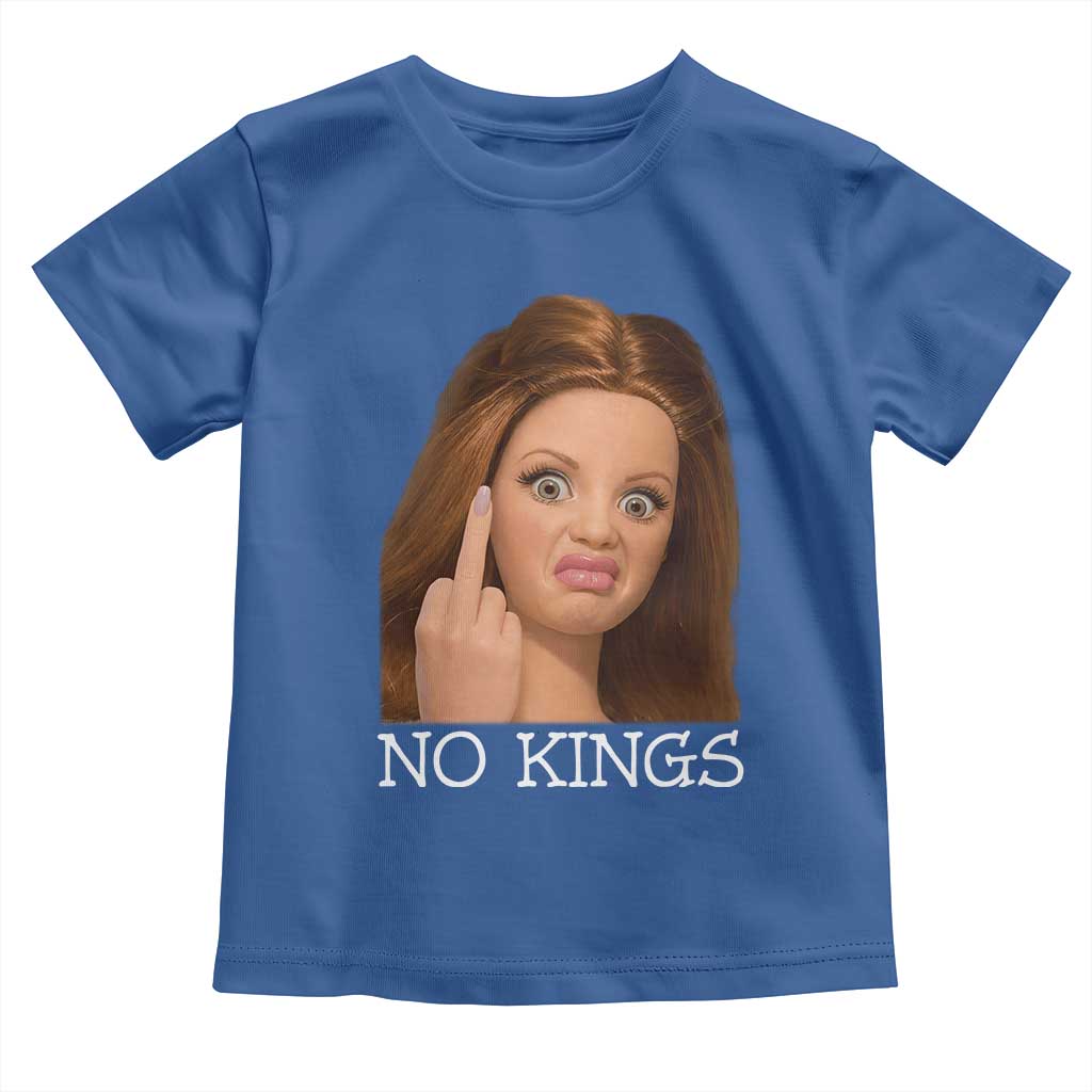 No Kings Toddler T Shirt Funny Disgusted Doll Face Meme TS12 Royal Blue Print Your Wear