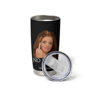 No Kings Tumbler Cup Funny Disgusted Doll Face Meme TS12 Print Your Wear
