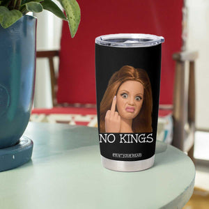 No Kings Tumbler Cup Funny Disgusted Doll Face Meme TS12 Print Your Wear