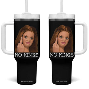 No Kings Tumbler With Handle Funny Disgusted Doll Face Meme TS12 One Size: 40 oz Black Print Your Wear