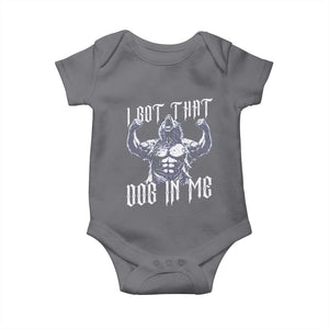 Funny Alpha Wolf Meme Baby Onesie I Got That Dog In Me TS12 Charcoal Print Your Wear