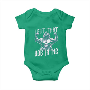 Funny Alpha Wolf Meme Baby Onesie I Got That Dog In Me TS12 Irish Green Print Your Wear