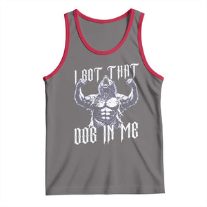 Funny Alpha Wolf Meme Tank Top I Got That Dog In Me TS12 Deep Heather Red Print Your Wear