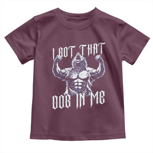 Funny Alpha Wolf Meme Toddler T Shirt I Got That Dog In Me TS12 Maroon Print Your Wear