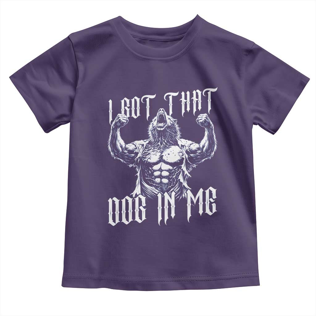 Funny Alpha Wolf Meme Toddler T Shirt I Got That Dog In Me TS12 Purple Print Your Wear