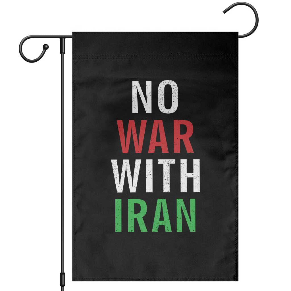 No War With Iran Garden Flag Anti War Political Protest Statement TS12 Black Print Your Wear
