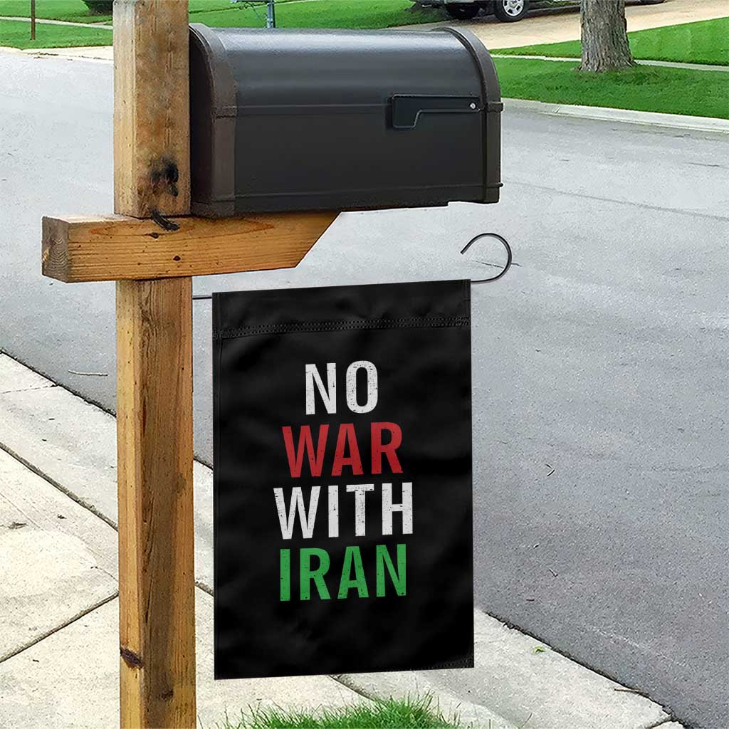 No War With Iran Garden Flag Anti War Political Protest Statement TS12 Print Your Wear