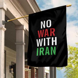 No War With Iran Garden Flag Anti War Political Protest Statement TS12 Print Your Wear