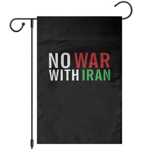 No War With Iran Garden Flag Anti War Protest Apparel Gift TS12 Black Print Your Wear