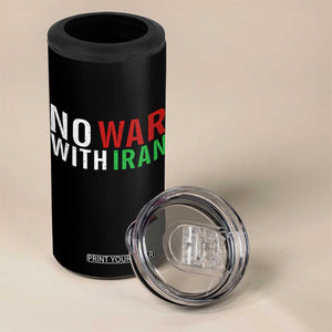 No War With Iran 4 in 1 Can Cooler Tumbler Anti War Protest Apparel Gift TS12 Print Your Wear