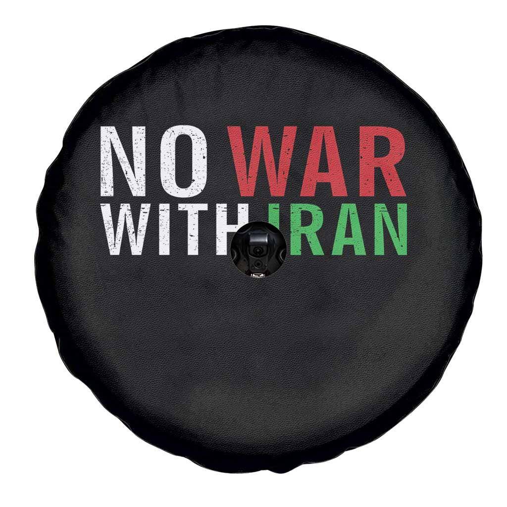 No War With Iran Spare Tire Cover Anti War Protest Apparel Gift TS12 Print Your Wear