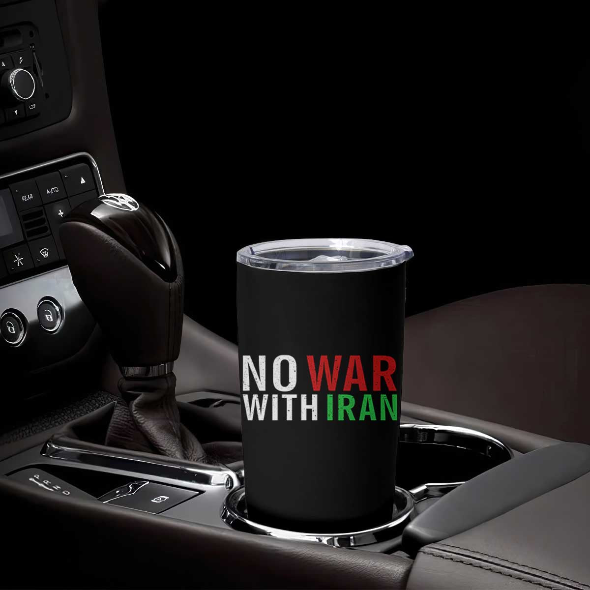 No War With Iran Tumbler Cup Anti War Protest Apparel Gift TS12 Print Your Wear
