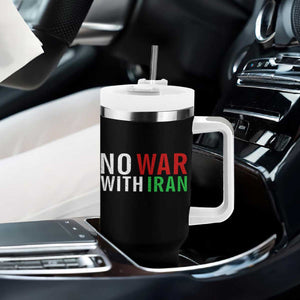 No War With Iran Tumbler With Handle Anti War Protest Apparel Gift TS12 Print Your Wear