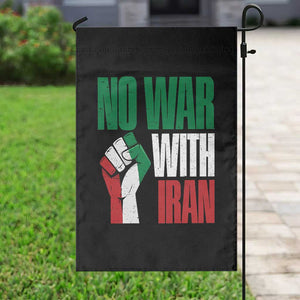 No War With Iran Garden Flag Peace Activist Gift TS12 Print Your Wear