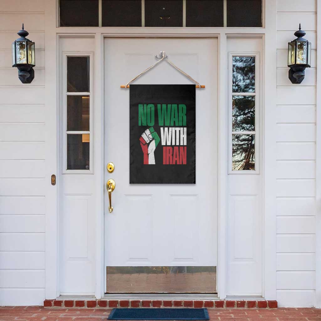 No War With Iran Garden Flag Peace Activist Gift TS12 Print Your Wear