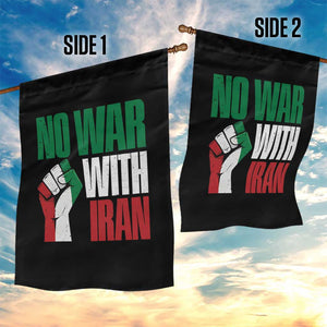 No War With Iran Garden Flag Peace Activist Gift TS12 Print Your Wear