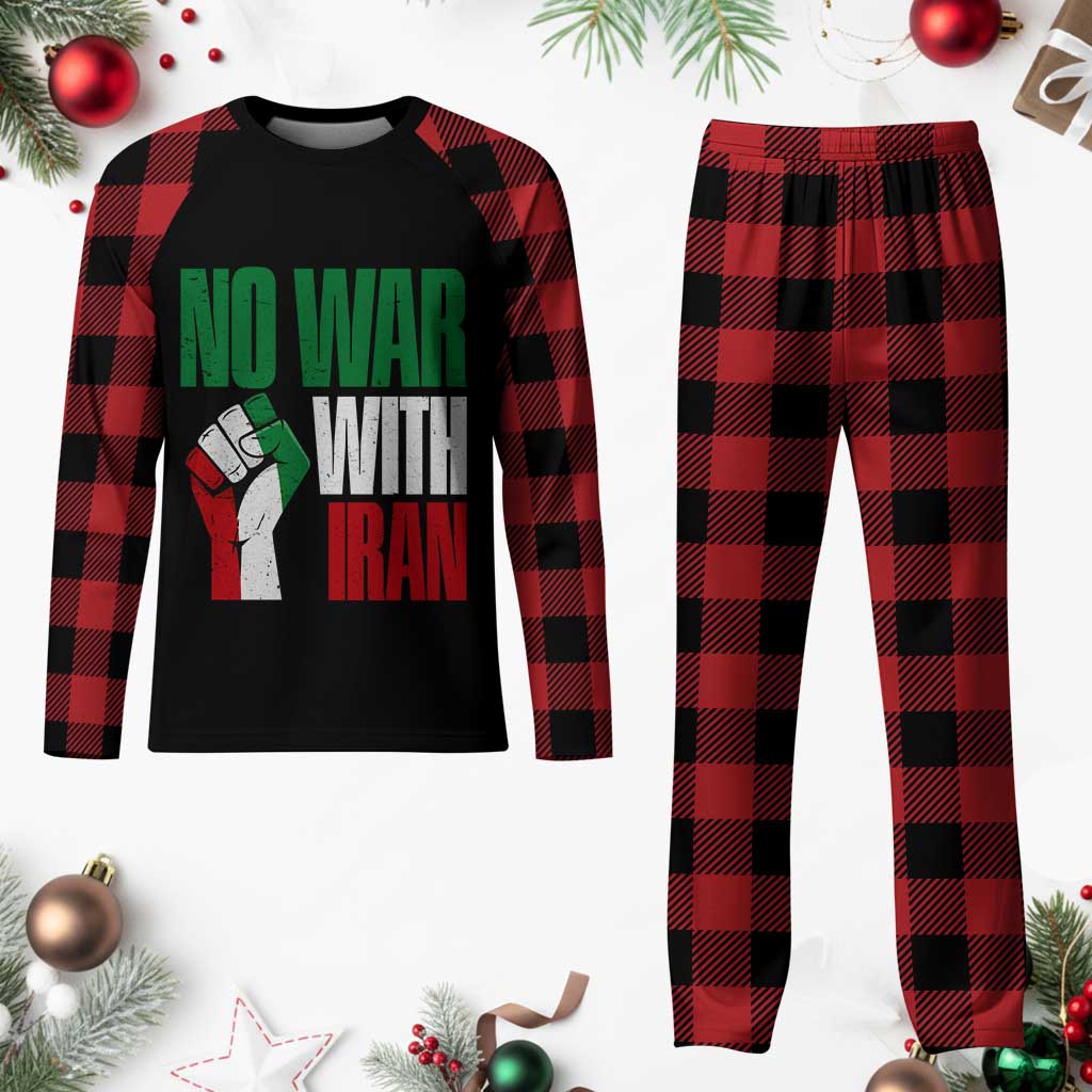 No War With Iran Plaid Pajama Set Peace Activist Gift TS12 Buffalo Plaid Print Your Wear