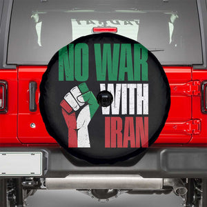 No War With Iran Spare Tire Cover Peace Activist Gift TS12 Black Print Your Wear