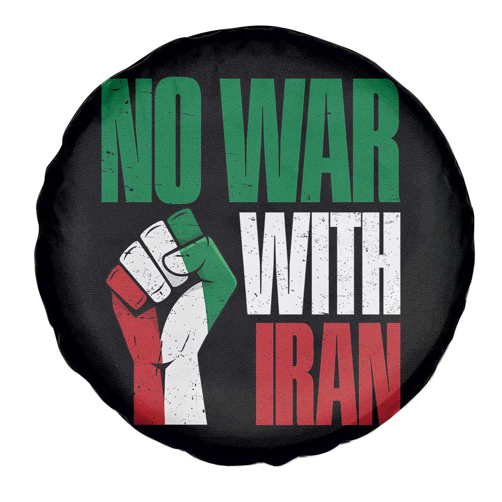 No War With Iran Spare Tire Cover Peace Activist Gift TS12 Print Your Wear