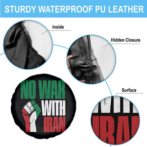 No War With Iran Spare Tire Cover Peace Activist Gift TS12 Print Your Wear
