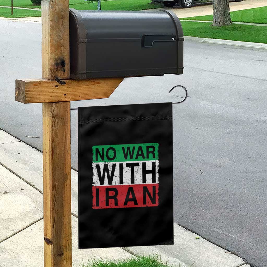 No War With Iran Garden Flag Solidarity With Iranian People Peace TS12 Print Your Wear