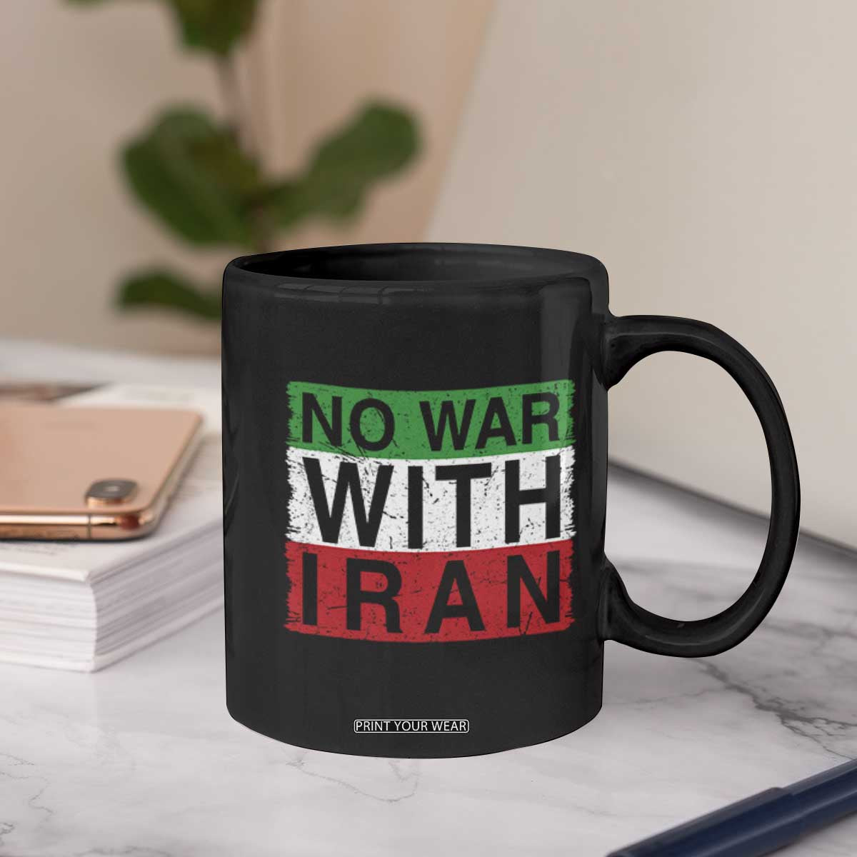 No War With Iran Coffee Mug Solidarity With Iranian People Peace TS12 Print Your Wear