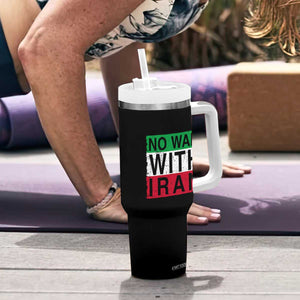 No War With Iran Tumbler With Handle Solidarity With Iranian People Peace TS12 Print Your Wear