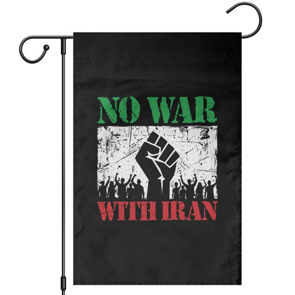 No War With Iran Garden Flag Free Iran Peace Seeker Gift TS12 Black Print Your Wear
