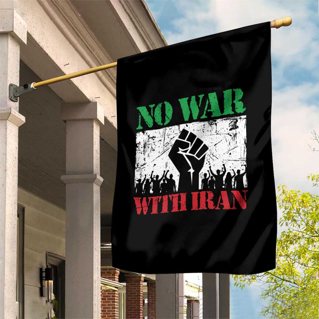 No War With Iran Garden Flag Free Iran Peace Seeker Gift TS12 Print Your Wear