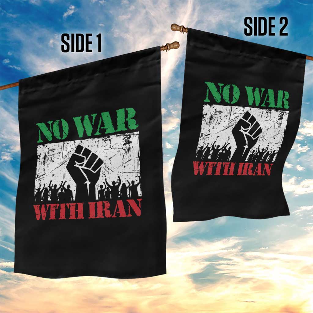 No War With Iran Garden Flag Free Iran Peace Seeker Gift TS12 Print Your Wear