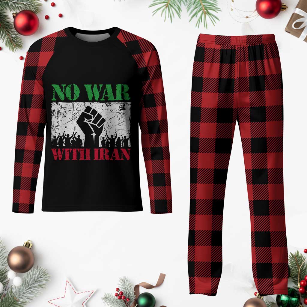 No War With Iran Plaid Pajama Set Free Iran Peace Seeker Gift TS12 Buffalo Plaid Print Your Wear