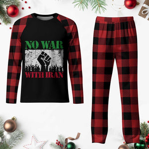 No War With Iran Plaid Pajama Set Free Iran Peace Seeker Gift TS12 Buffalo Plaid Print Your Wear