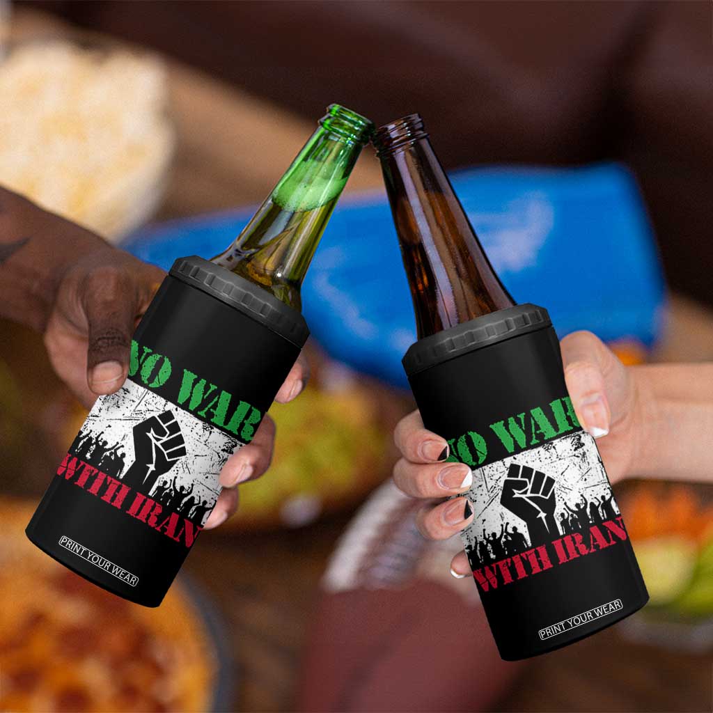 No War With Iran 4 in 1 Can Cooler Tumbler Free Iran Peace Seeker Gift TS12 Print Your Wear