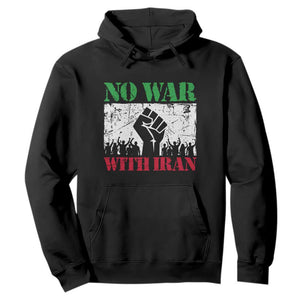 No War With Iran Hoodie Free Iran Peace Seeker Gift TS12 Black Print Your Wear