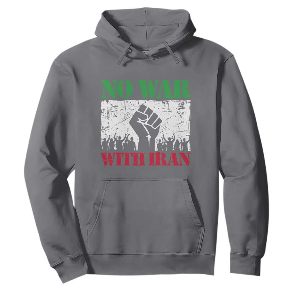 No War With Iran Hoodie Free Iran Peace Seeker Gift TS12 Charcoal Print Your Wear