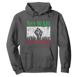 No War With Iran Hoodie Free Iran Peace Seeker Gift TS12 Dark Heather Print Your Wear