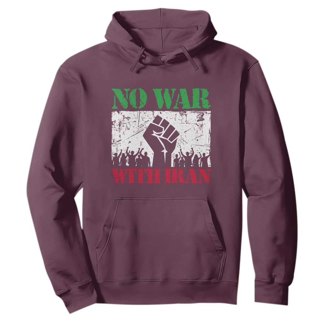 No War With Iran Hoodie Free Iran Peace Seeker Gift TS12 Maroon Print Your Wear