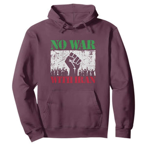 No War With Iran Hoodie Free Iran Peace Seeker Gift TS12 Maroon Print Your Wear